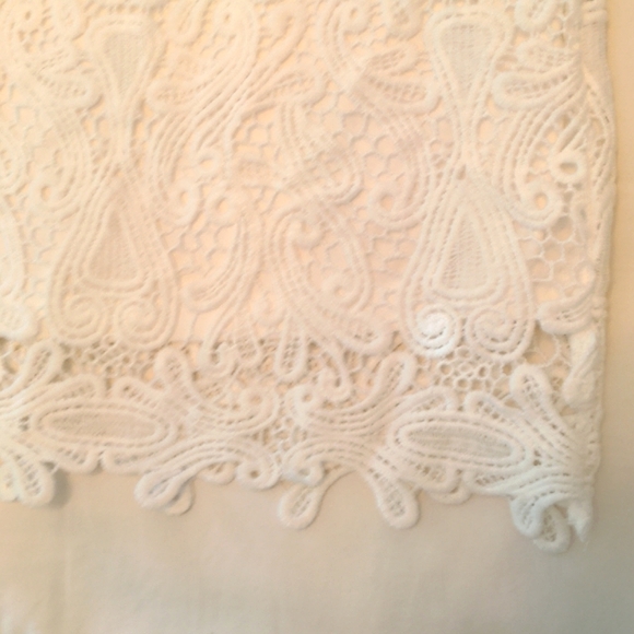 Lulus White Crochet Lace Sleeveless Mini Dress NWT Size Small - Picture 8 of 9